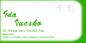 ida vucsko business card